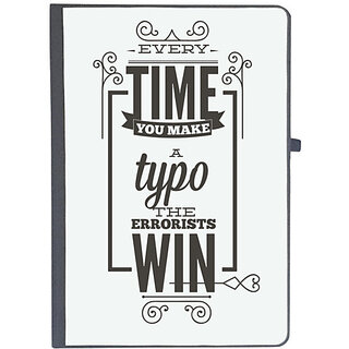                       UDNAG Ruled Notebook Diary 'Every time you make a typo the errorists win', [A5 80Pages 80GSM]                                              