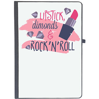                      UDNAG Ruled Notebook Diary 'Makeup | lipstick Diamond and rock n roll', [A5 80Pages 80GSM]                                              