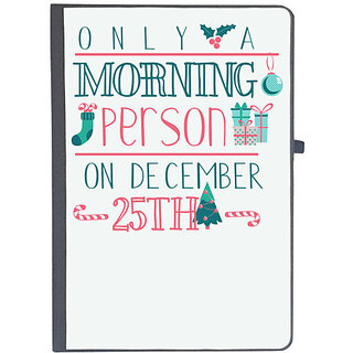                       UDNAG Ruled Notebook Diary 'Christmas | Only a morning person on December 25th', [A5 80Pages 80GSM]                                              