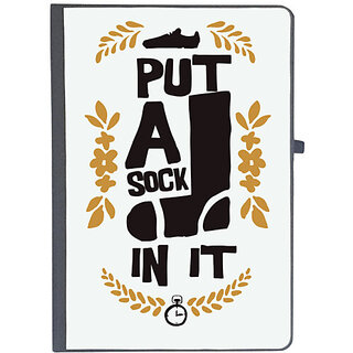                       UDNAG Ruled Notebook Diary 'Put a sock in it', [A5 80Pages 80GSM]                                              