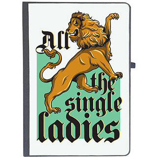                       UDNAG Ruled Notebook Diary 'lion | all the single ladies', [A5 80Pages 80GSM]                                              