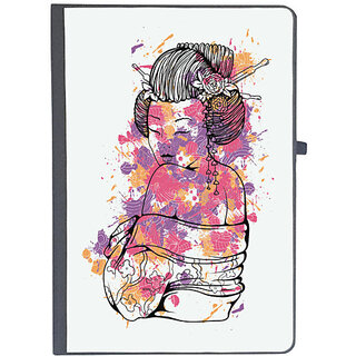                       UDNAG Ruled Notebook Diary 'Japanese | Japanese Lady illustration', [A5 80Pages 80GSM]                                              