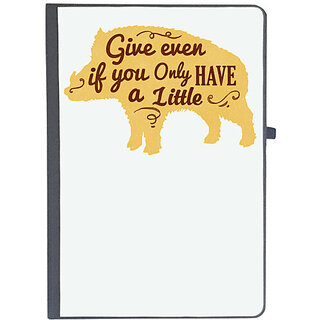                       UDNAG Ruled Notebook Diary 'Phrase | Give even if you have a little', [A5 80Pages 80GSM]                                              