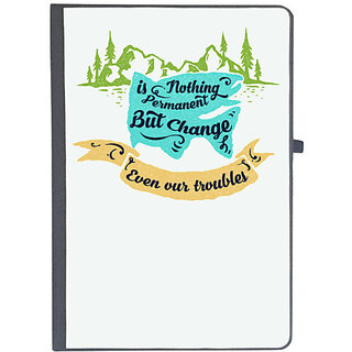                       UDNAG Ruled Notebook Diary 'Mountain quotes | Is a nothing permanent but change even our trouble', [A5 80Pages 80GSM]                                              