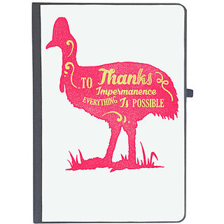                       UDNAG Ruled Notebook Diary 'Thanks | To thanks impermanence everything is possible', [A5 80Pages 80GSM]                                              