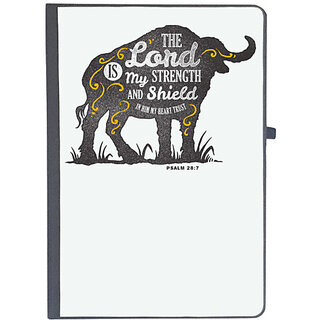                       UDNAG Ruled Notebook Diary 'The Lord | The lord is my strength and shield', [A5 80Pages 80GSM]                                              