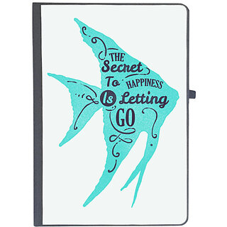                       UDNAG Ruled Notebook Diary 'Secret | A secret to happiness is letting go', [A5 80Pages 80GSM]                                              