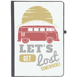                       UDNAG Ruled Notebook Diary 'Van and Sun | Lets get lost some where', [A5 80Pages 80GSM]                                              