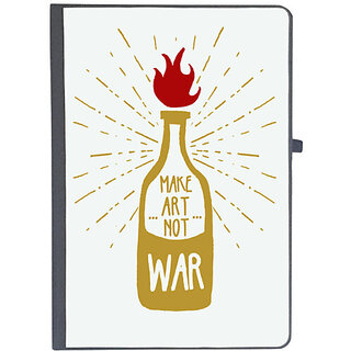                       UDNAG Ruled Notebook Diary 'Make art not war', [A5 80Pages 80GSM]                                              