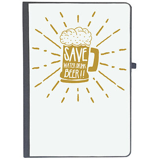                       UDNAG Ruled Notebook Diary 'Save water drink Beer', [A5 80Pages 80GSM]                                              