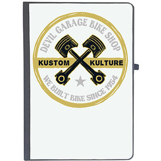                       UDNAG Ruled Notebook Diary 'Garrage bike shop', [A5 80Pages 80GSM]                                              