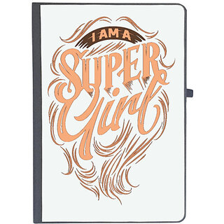                      UDNAG Ruled Notebook Diary 'Super Girl | I am a super Girl', [A5 80Pages 80GSM]                                              