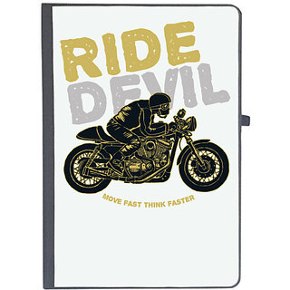                       UDNAG Ruled Notebook Diary 'Ride Devil', [A5 80Pages 80GSM]                                              