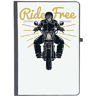                       UDNAG Ruled Notebook Diary 'Ride free and Motor cycle', [A5 80Pages 80GSM]                                              