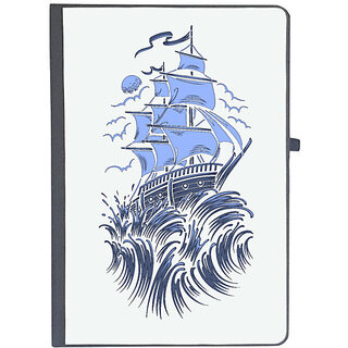                       UDNAG Ruled Notebook Diary 'Illustration | Ship', [A5 80Pages 80GSM]                                              