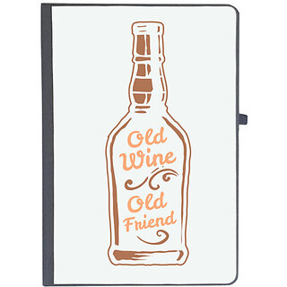                      UDNAG Ruled Notebook Diary 'Wine | Old wine Old friend', [A5 80Pages 80GSM]                                              
