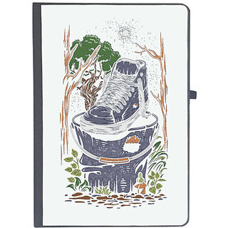                       UDNAG Ruled Notebook Diary 'Illustration | Shoe, bucket', [A5 80Pages 80GSM]                                              