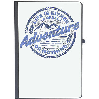                       UDNAG Ruled Notebook Diary 'Adventure | Life is either a great adventure or nothing', [A5 80Pages 80GSM]                                              