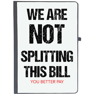                       UDNAG Ruled Notebook Diary 'Lunch Dinner | We are not splitting this bill', [A5 80Pages 80GSM]                                              