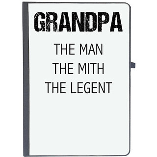                       UDNAG Ruled Notebook Diary 'Grandpa | The man,The mith, The ligent', [A5 80Pages 80GSM]                                              