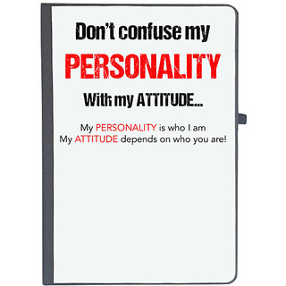                       UDNAG Ruled Notebook Diary 'Personality | Dont confuse my personality with my attitude', [A5 80Pages 80GSM]                                              