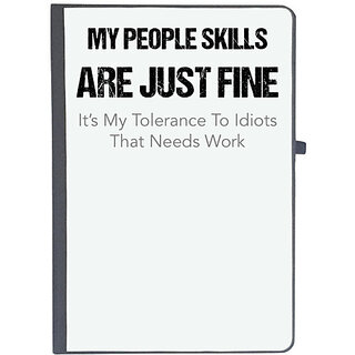                       UDNAG Ruled Notebook Diary 'My people skills are just fine its my tolerance to idiots', [A5 80Pages 80GSM]                                              