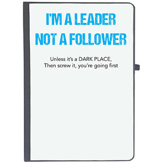                       UDNAG Ruled Notebook Diary 'Leader | I am a leader not a follower', [A5 80Pages 80GSM]                                              