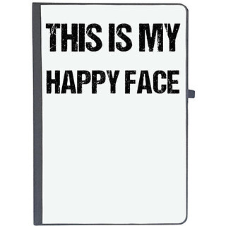                       UDNAG Ruled Notebook Diary 'Happy | This is my happy face', [A5 80Pages 80GSM]                                              