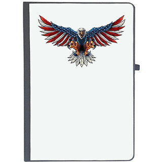                       UDNAG Ruled Notebook Diary 'Bald Eagle | American Flag', [A5 80Pages 80GSM]                                              