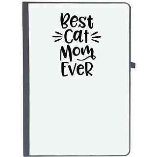                       UDNAG Ruled Notebook Diary 'Mom | Best cat mom ever', [A5 80Pages 80GSM]                                              