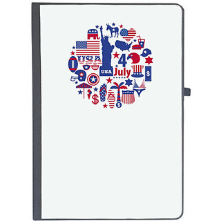                       UDNAG Ruled Notebook Diary 'USA | American Flag', [A5 80Pages 80GSM]                                              