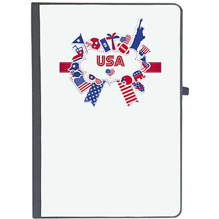                       UDNAG Ruled Notebook Diary 'USA | USA and Flag', [A5 80Pages 80GSM]                                              