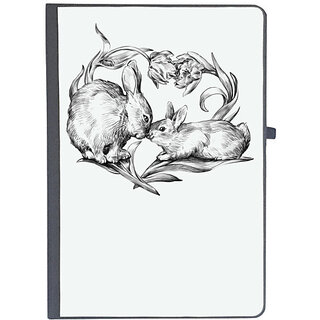                       UDNAG Ruled Notebook Diary 'Rabbit | Rabbit and love', [A5 80Pages 80GSM]                                              