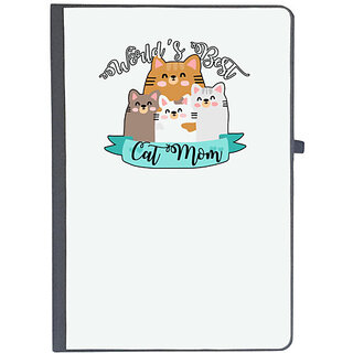                       UDNAG Ruled Notebook Diary 'Mom | Worlds Best cat mom', [A5 80Pages 80GSM]                                              