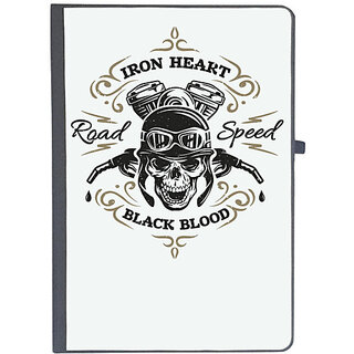                       UDNAG Ruled Notebook Diary 'Death | Iron heart , road speed, Black blood', [A5 80Pages 80GSM]                                              