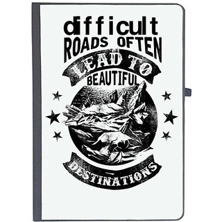                       UDNAG Ruled Notebook Diary 'Destination | Diffcult Roads Often Lead To Beautiful Destinations', [A5 80Pages 80GSM]                                              