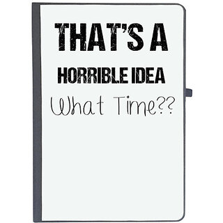                       UDNAG Ruled Notebook Diary 'Time | Thats a horrible idea', [A5 80Pages 80GSM]                                              