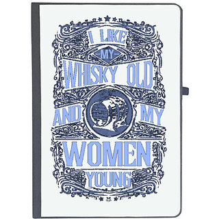                       UDNAG Ruled Notebook Diary 'Whisky & Women | I Like My Whisky Old And My Women Young', [A5 80Pages 80GSM]                                              