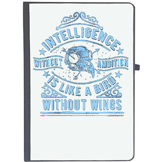                       UDNAG Ruled Notebook Diary 'IntelIigence | IntelIigence without ambitions Like A Bird Without Wings', [A5 80Pages 80GSM]                                              