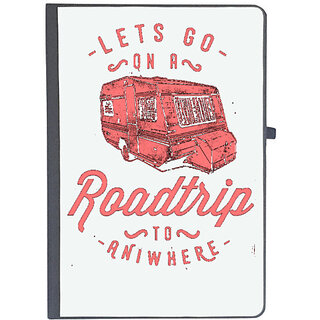                       UDNAG Ruled Notebook Diary 'Roadtrip | Lets Go Roadtrip To Aniwhere', [A5 80Pages 80GSM]                                              