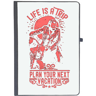                       UDNAG Ruled Notebook Diary 'Life | Life Is A Trip Plan Your Next Vacation', [A5 80Pages 80GSM]                                              