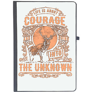                       UDNAG Ruled Notebook Diary 'Courage | Life Is About Courage And Going Into The Unknown', [A5 80Pages 80GSM]                                              