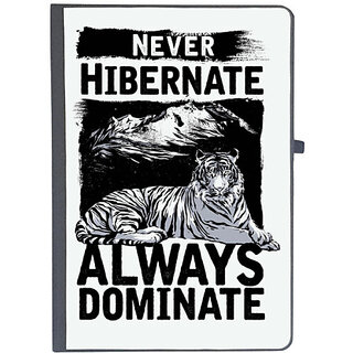                       UDNAG Ruled Notebook Diary 'Tiger | Never Hibernate Always Dominate', [A5 80Pages 80GSM]                                              