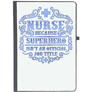                       UDNAG Ruled Notebook Diary 'Nurse | Nurse Beacuse superhero isn't an official job title', [A5 80Pages 80GSM]                                              