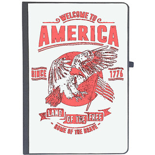                       UDNAG Ruled Notebook Diary 'USA | Welcome To America Land Of The Free home of the brave', [A5 80Pages 80GSM]                                              