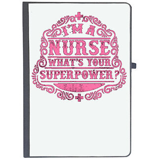                       UDNAG Ruled Notebook Diary 'Nurse | I am a nurse whats your super power', [A5 80Pages 80GSM]                                              