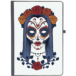                       UDNAG Ruled Notebook Diary 'Zombie Illustration | Lady Zombie and Flower', [A5 80Pages 80GSM]                                              