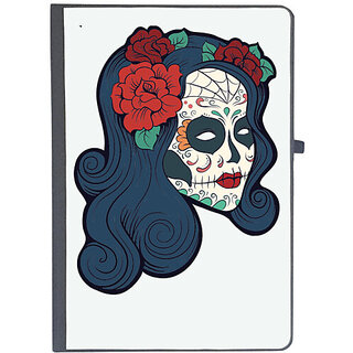                       UDNAG Ruled Notebook Diary 'Zombie Illustration | Female Zombie and Flower Red', [A5 80Pages 80GSM]                                              