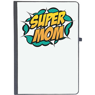                       UDNAG Ruled Notebook Diary 'Mom | Super Mom White blue', [A5 80Pages 80GSM]                                              