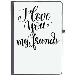                       UDNAG Ruled Notebook Diary 'Friends | I love you my friends', [A5 80Pages 80GSM]                                              